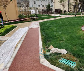 惠州佳兆業可園透水地坪施工案例實拍