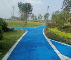 佛山高新區景觀一期【瀝青改色】路面施工中