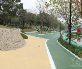 廣州白云區金沙洲【透水混凝土】項目完工啦！