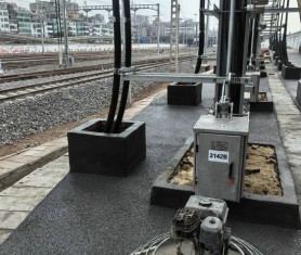 廣州白云區火車站兩側【透水混凝土】施工進行中！